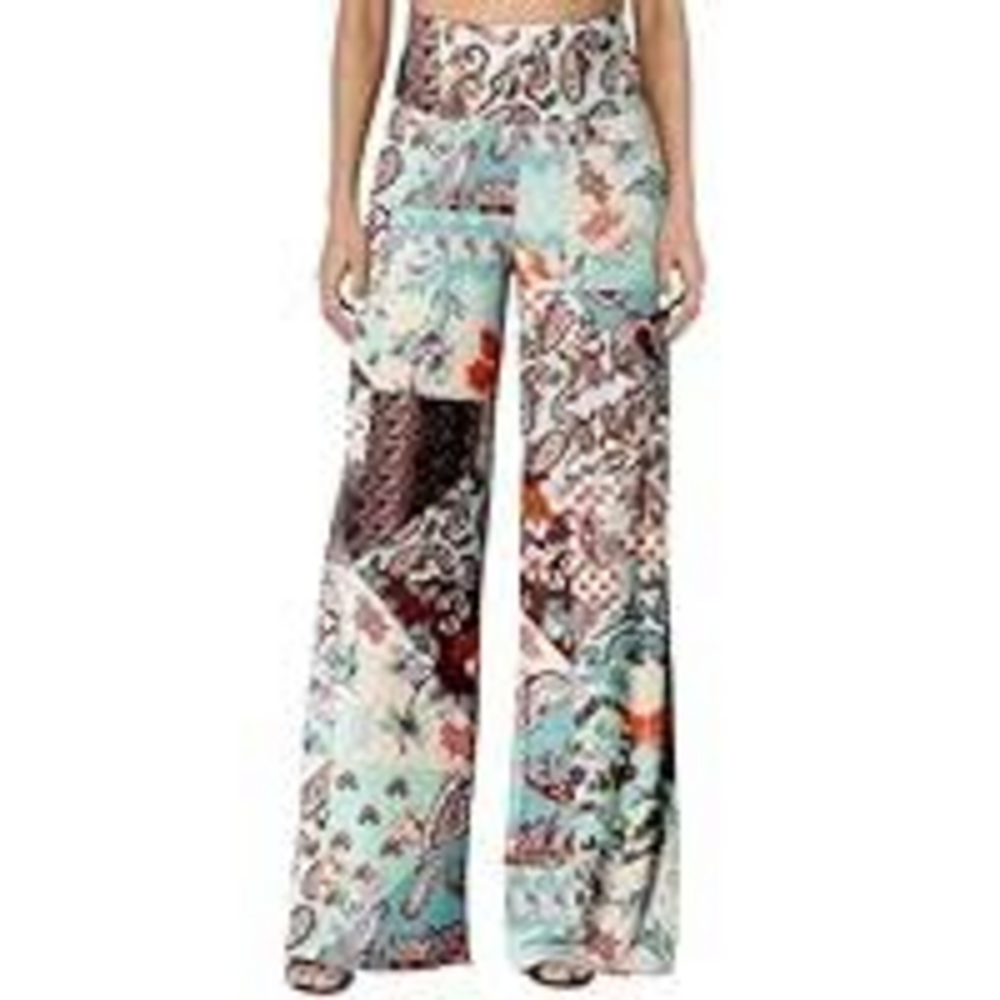 JCZ Women's Palazzo Lounge Pants Stretchy Wide Leg Casual Pants Comfy High Waist - Picture 6 of 6